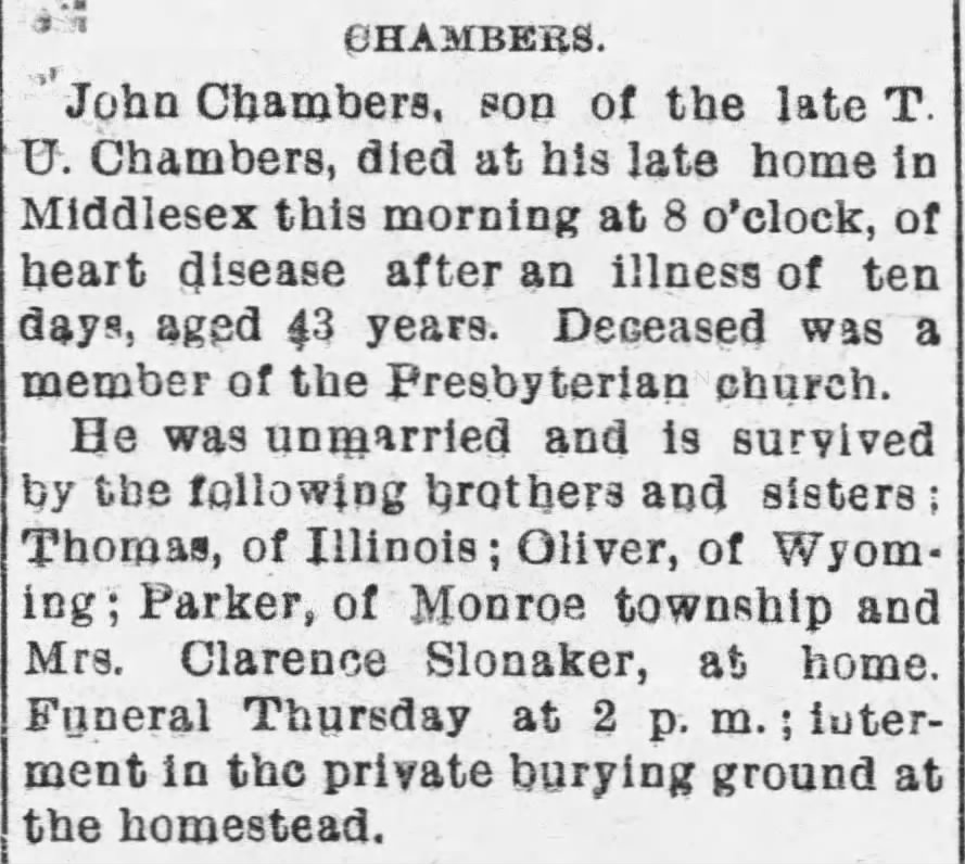 Obiturary for John Chambers