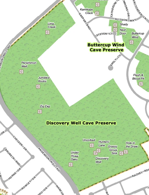 Discovery Well Cave Preserve Cave Locations