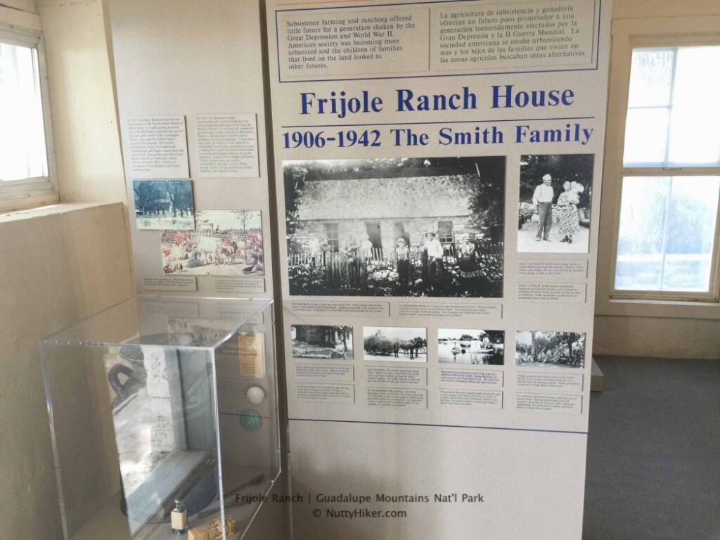 Frijole Ranch Museum at Guadalupe Mountains National Park in Texas