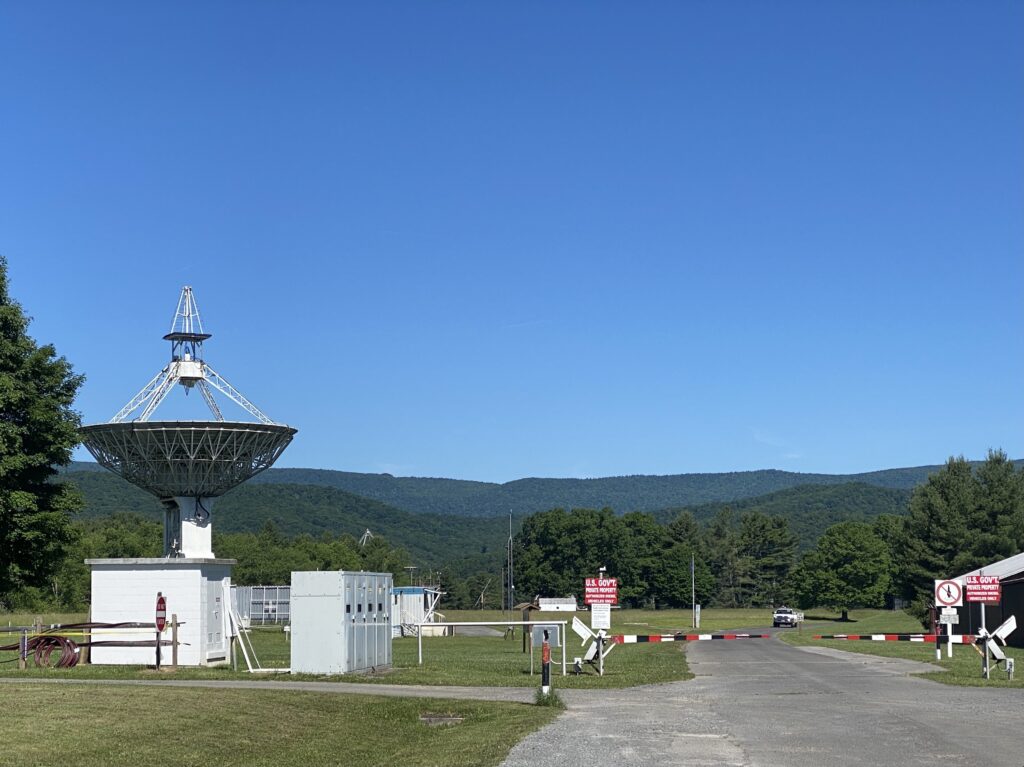 Green Bank Observatory - gate to the restricted area