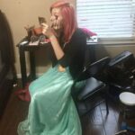 Her first homecoming dance. Getting ready in record time!