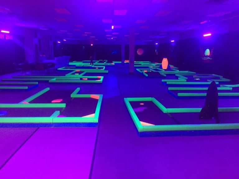 Lunar Mini Golf inside the Killeen Mall near Fort Hood Texas