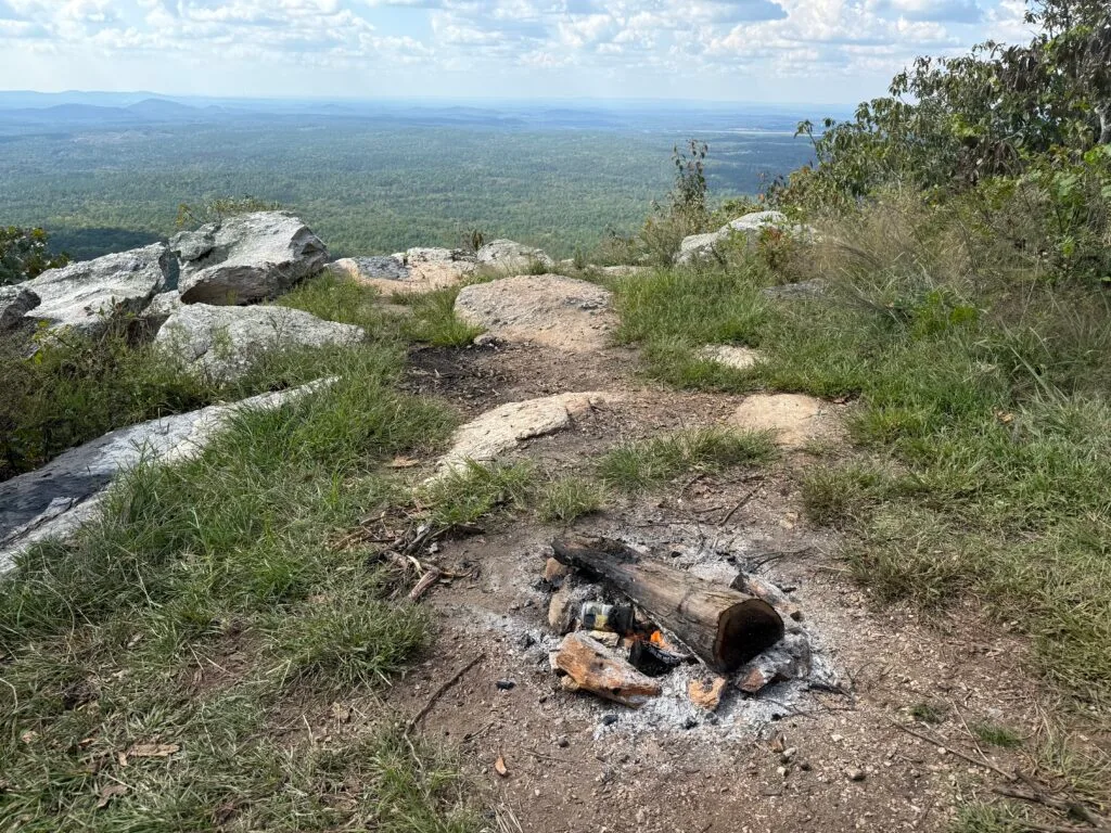 Pinhoti Trail Day 8 unattended campfire