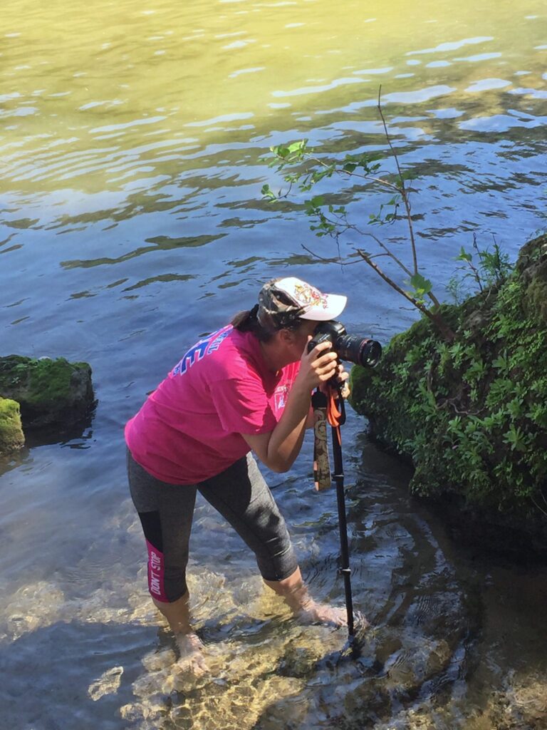 Getting my feet wet in order to get the shot I wanted