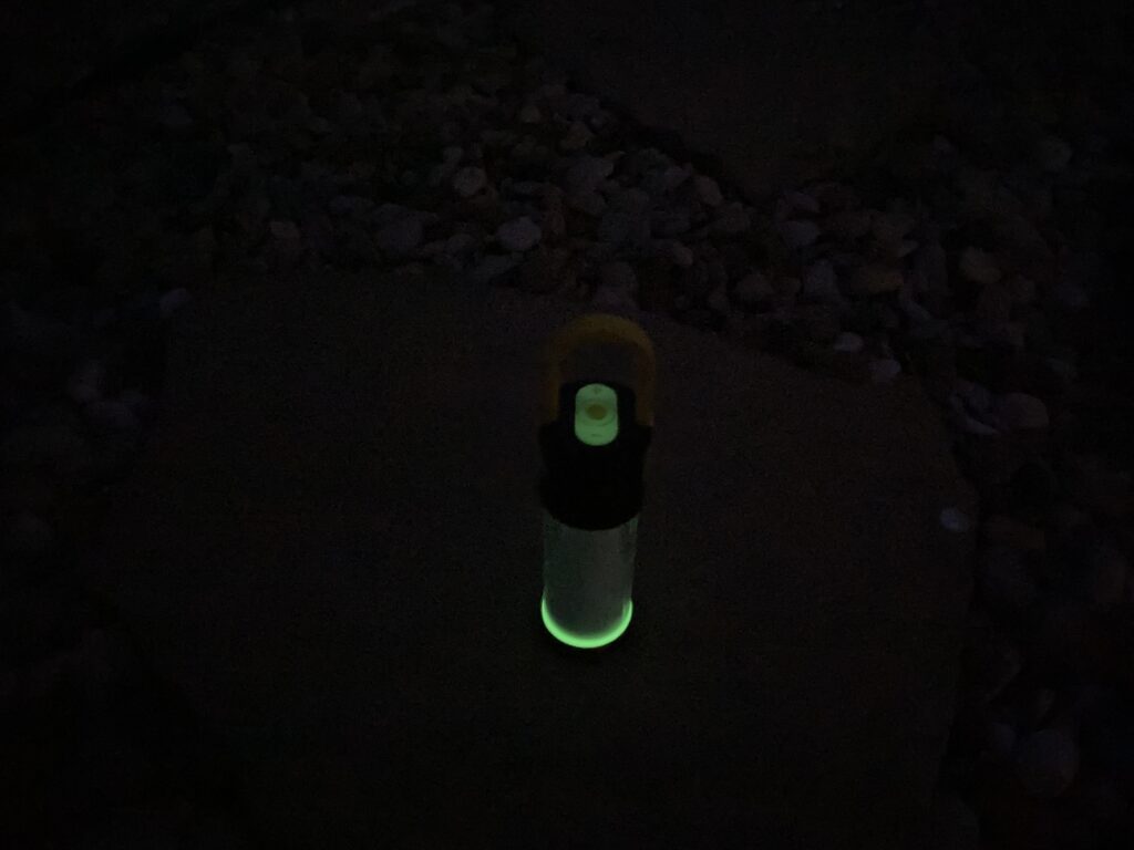 Glow in the dark feature of the LEDLENSER iA6R