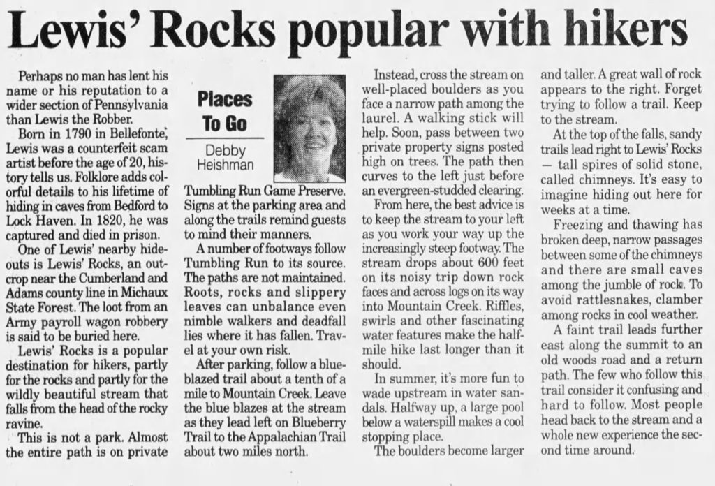 Lewis Rocks Public Opinion Nov 11 2006