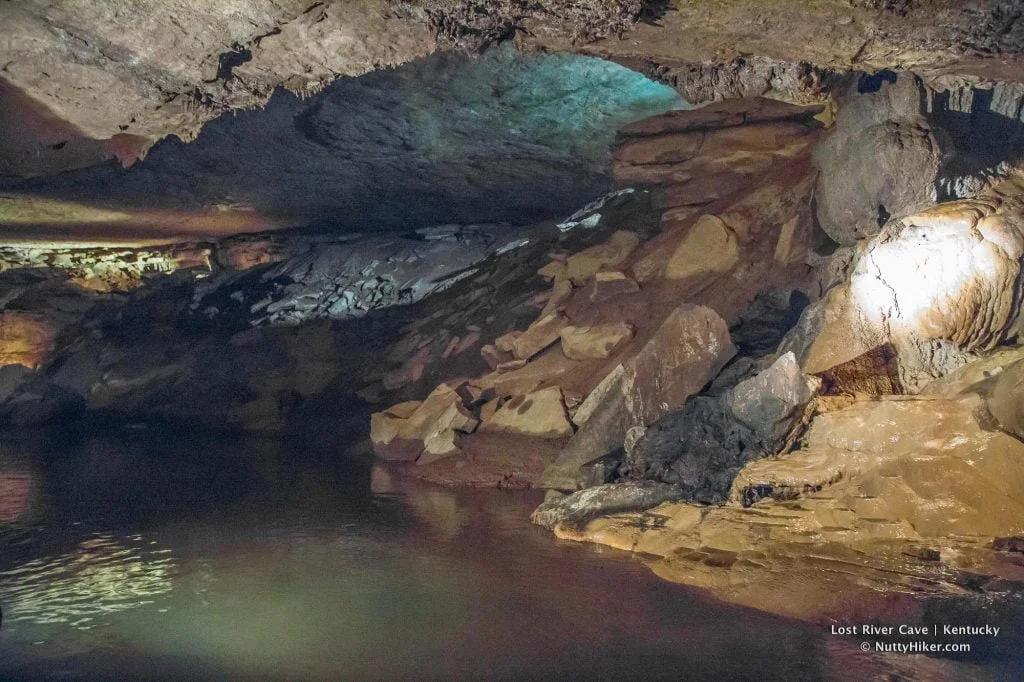Inside the Lost River Cave in Kentucky.