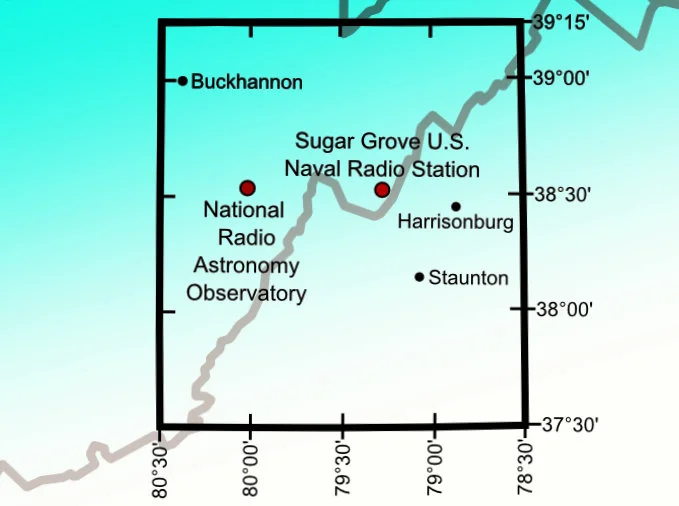 national radio quiet zone map