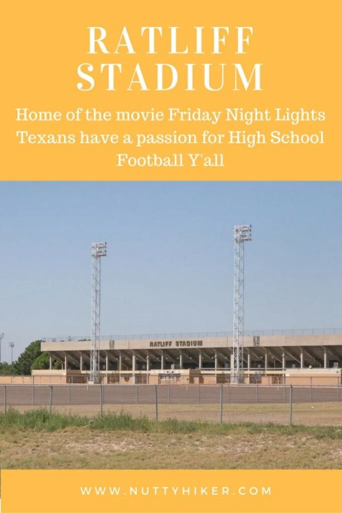 Ratliff Stadium is the home and filming location of Friday Night Lights a book based on the true story of a West Texas High School Football Team.
