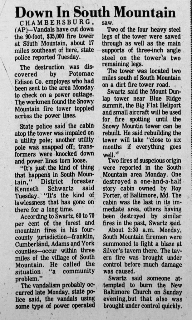 South Mountain Tower Cut Down