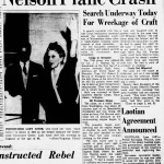 newspaper clipping of t-28 plane wreck on Humpback Mountain 