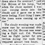newspaper clipping of t-28 plane wreck on Humpback Mountain 