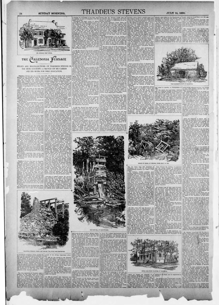 Thaddeus Stevens The Philadelphia Times Jul 14 1895 part 1