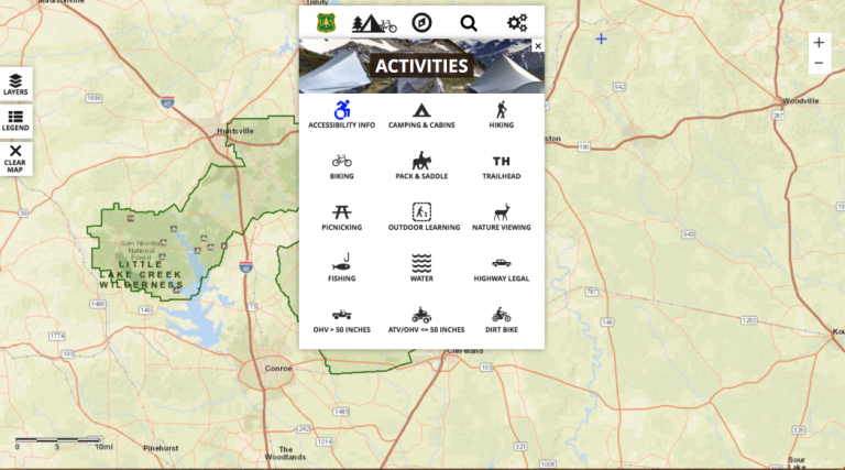 USFS Interactive Visitor Map