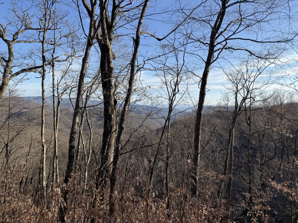 appalachian trail day 15 view while climbing standing indian mountain