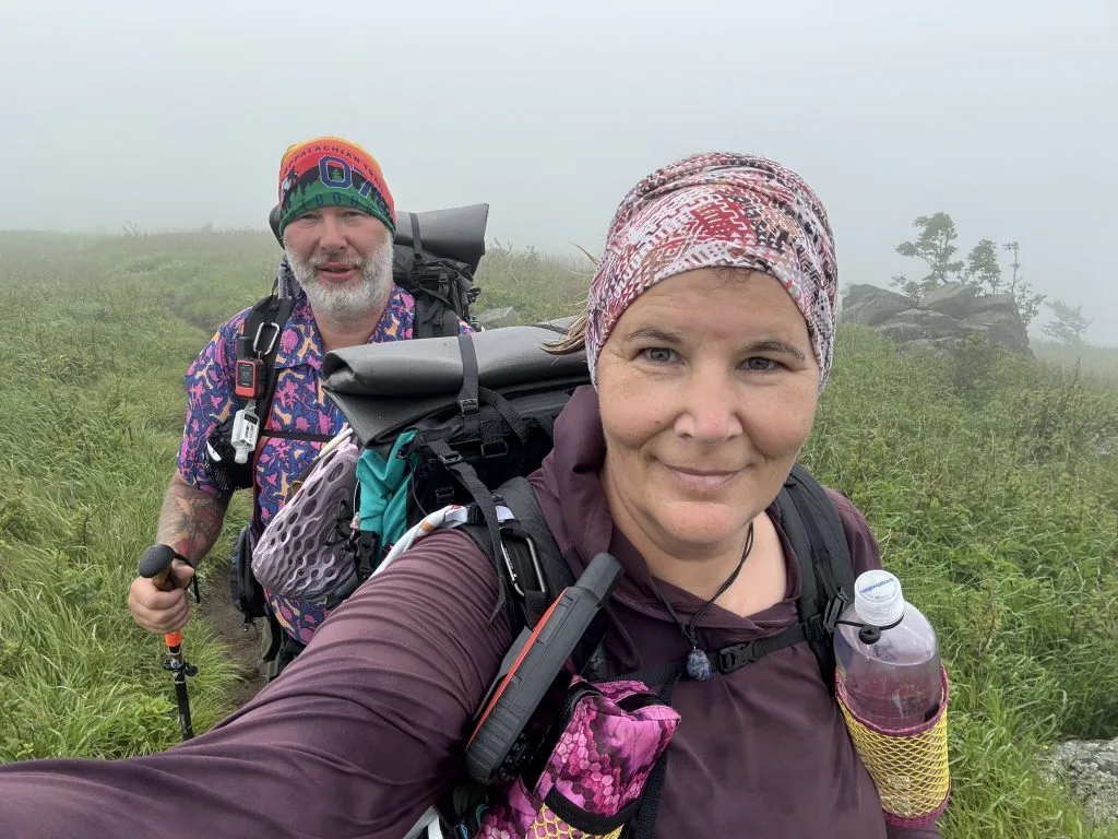 standing at bradley gap in the fog