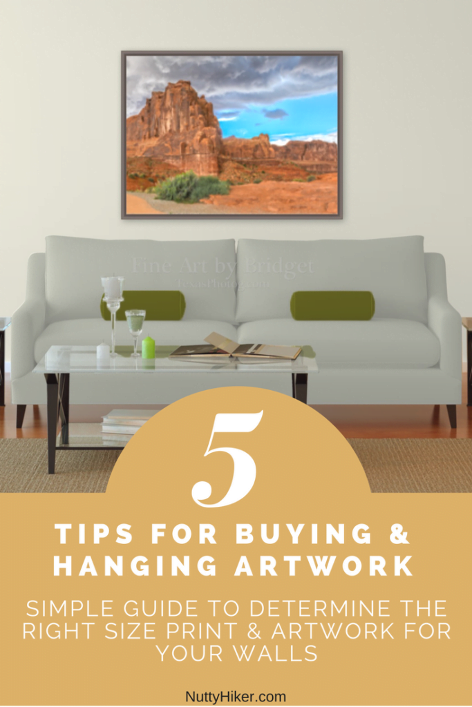 Use this Artwork Hanging Guide to help you determine the correct size piece of artwork or picture you should hang on your walls. 5 tips the pros use WITH examples!