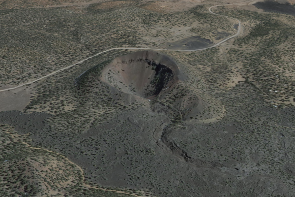 bandera volcano and ice cave view from above