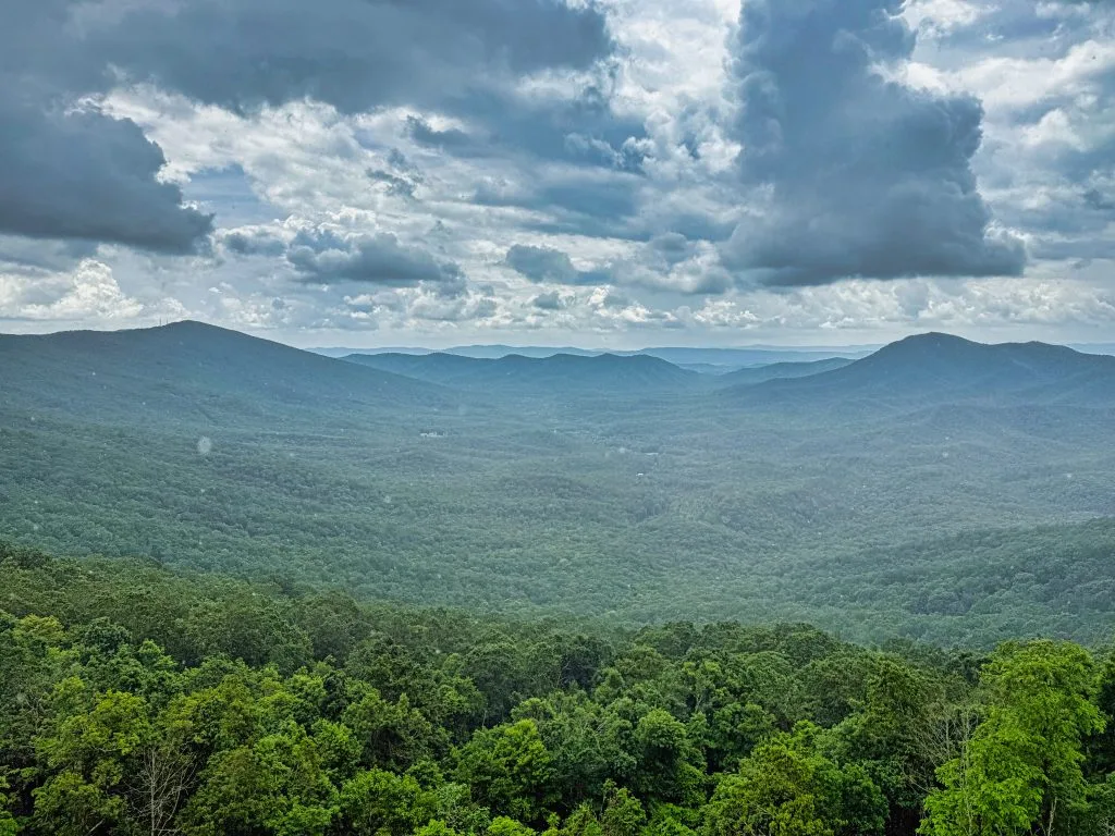view of mountains from Big Walker Lookout Tower