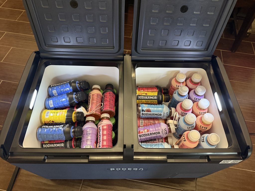 The Bodega 79QT Cooler loaded down with drinks