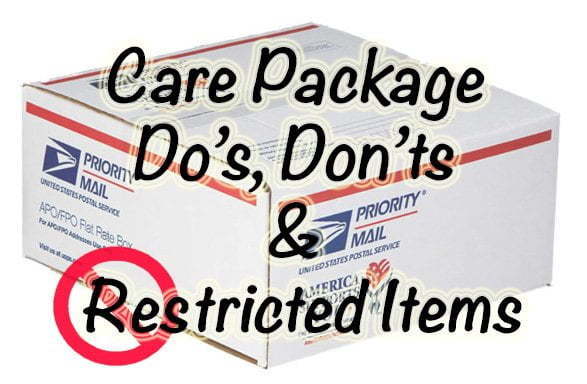 Care Package Do's Don'ts and Restricted Item list