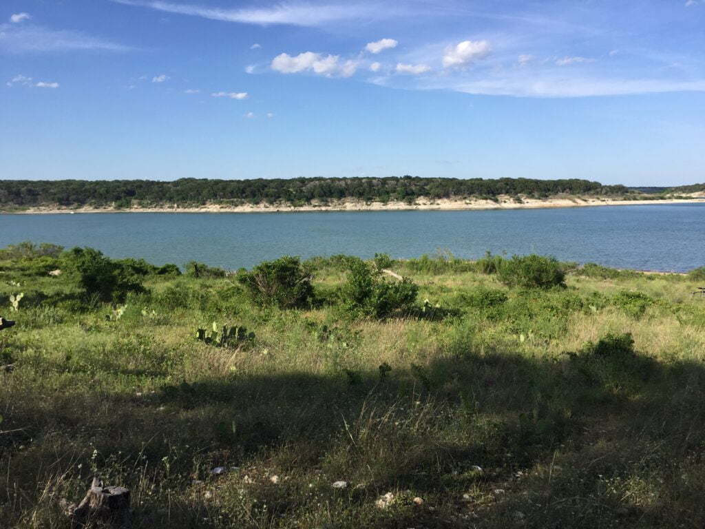 Lake view from the Cedar Hollow Camp on Lake Georgetown