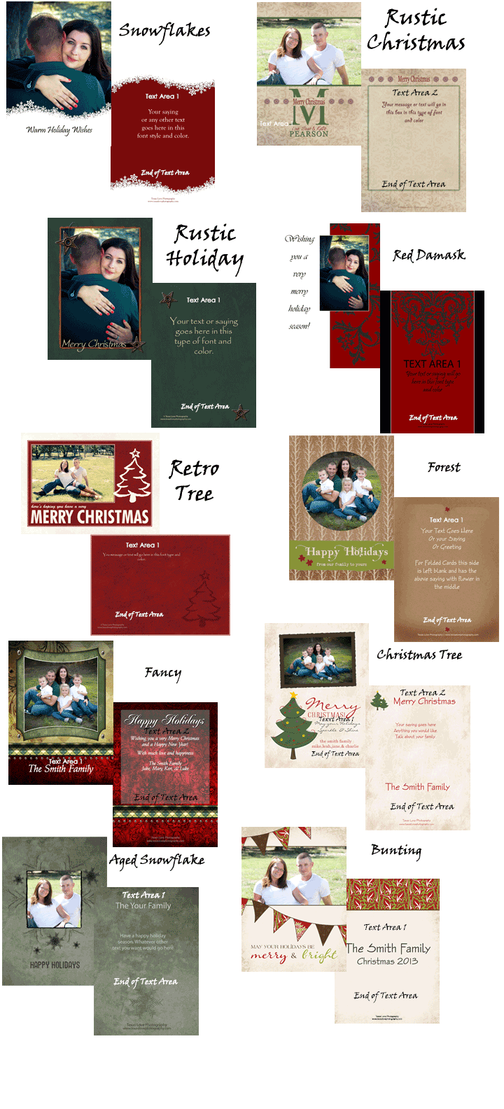 Custom Christmas Cards Flat