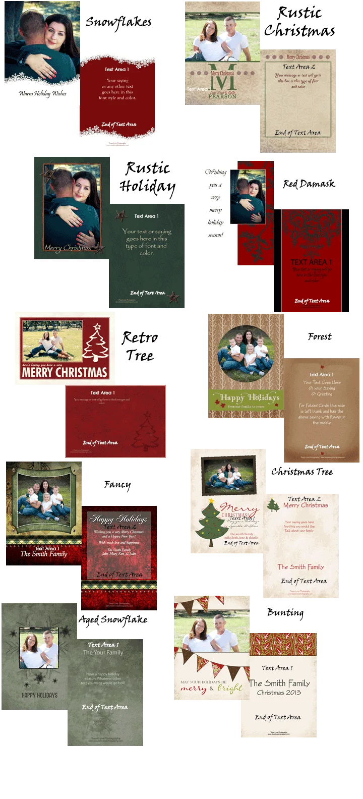 Custom Christmas Cards Flat