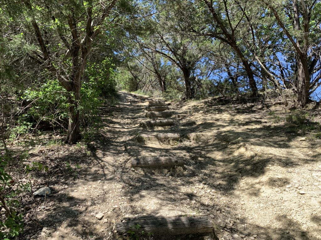 Climb around Mile 9 of the Goodwater Loop