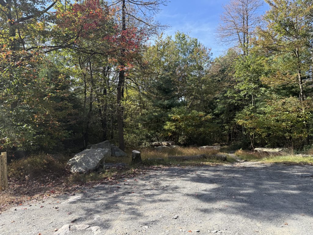 Parking lot of Dead Woman's Hollow Road