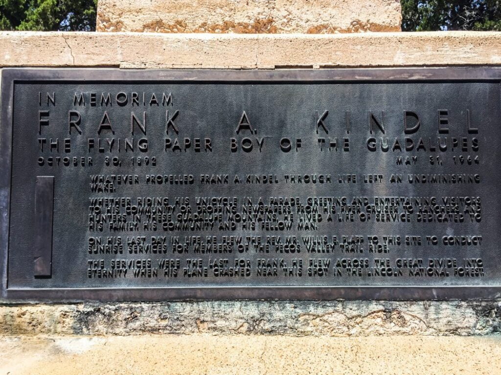 Flying Paper Boy Monument in Lincoln National Forest New Mexico