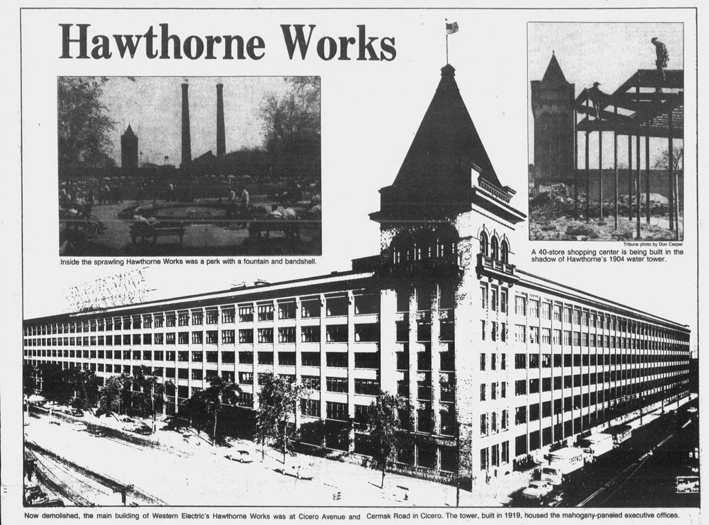 hawthorne Works Chicago Tribune Dec 27 1987 nuttyhiker