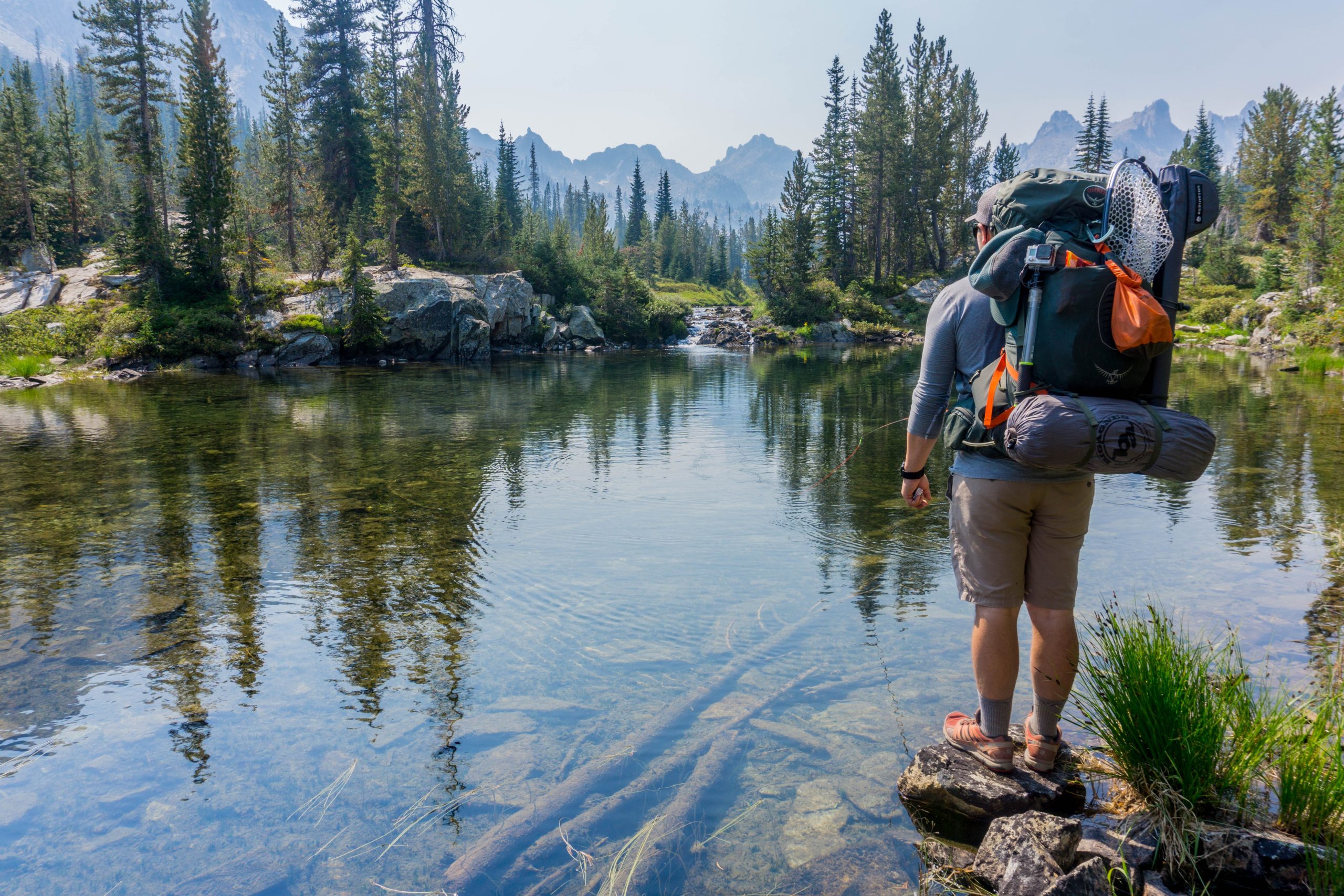 Hiker - Backpacker in the mountains