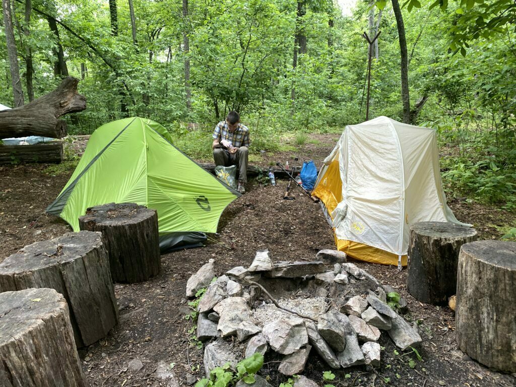 Tenting area at Ed Garvey Shelter on the Appalachian Trail