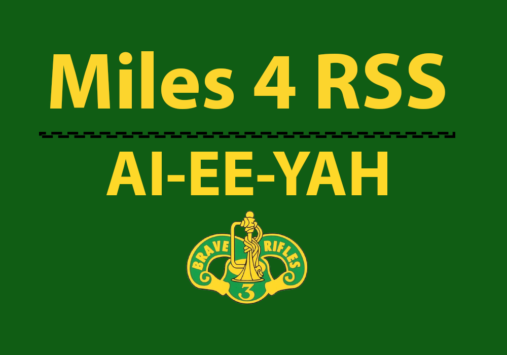 Logging miles for 3rd CR RSS while they are deployed.