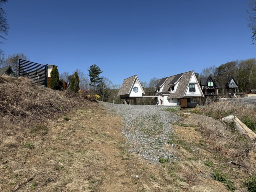houses on a mountain top