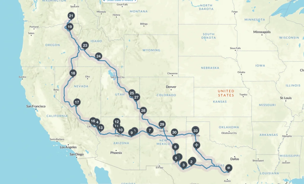 Road Trip 2015 Itinerary