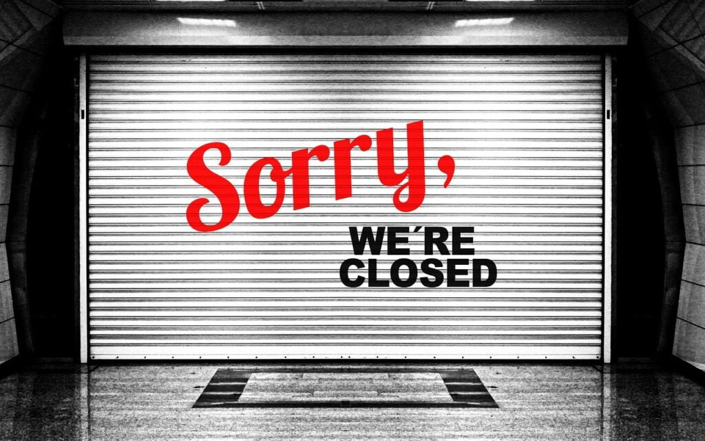Sorry We Are Closed for the Holiday's